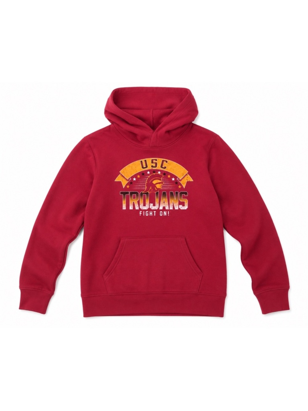 League Kids USC Trojans Hoodie in Cardinal Red | Size Youth XL (14/16)
